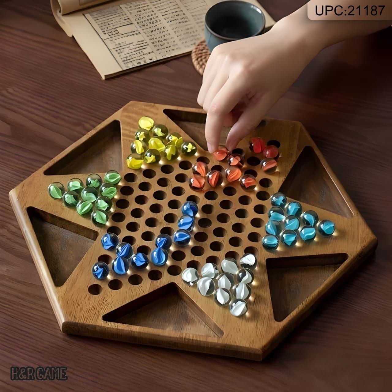 لعبة الداما الخشبية @