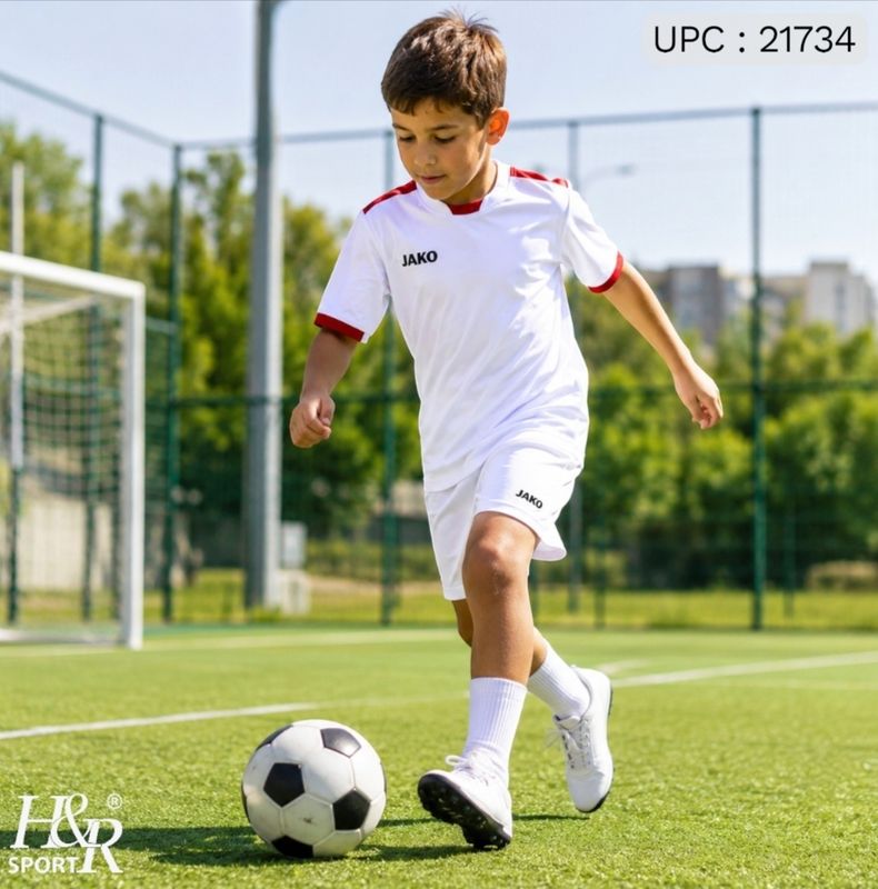 طقم رياضي ولادي Jako B2001 ابيض بأحمر *