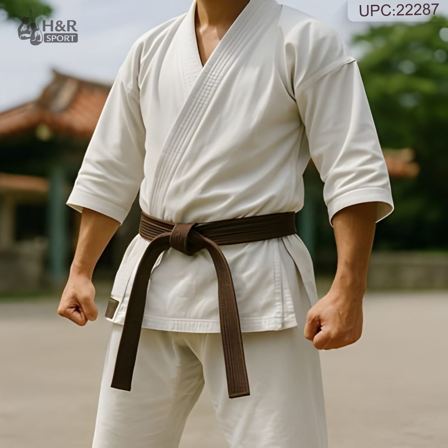 حزام كراتيه خفيف بني @