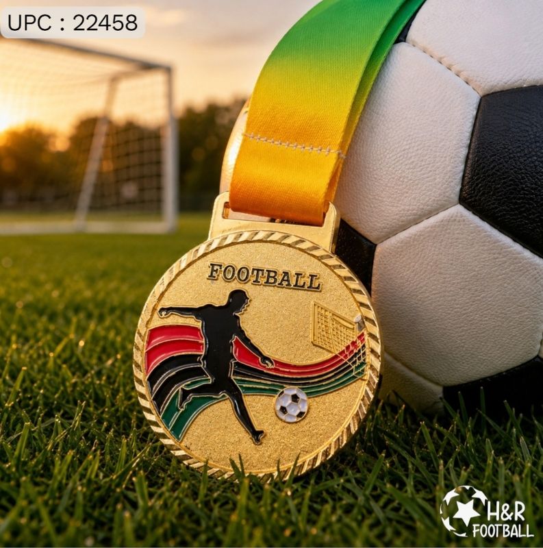 ميدالية كرة قدم ذهبي 6.5cm جديد 2024 ✓