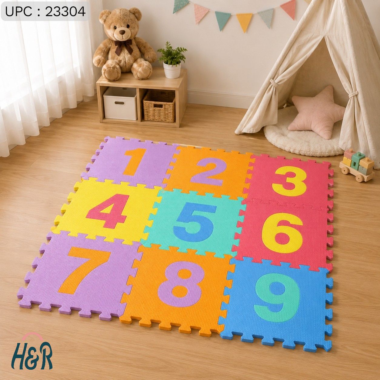 أرضية فوم أطفال أرقام 30cm*8mm @
