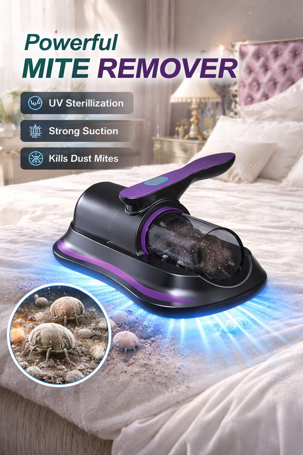 جهاز إزالة عث الغبار مع تعقيم UV✓