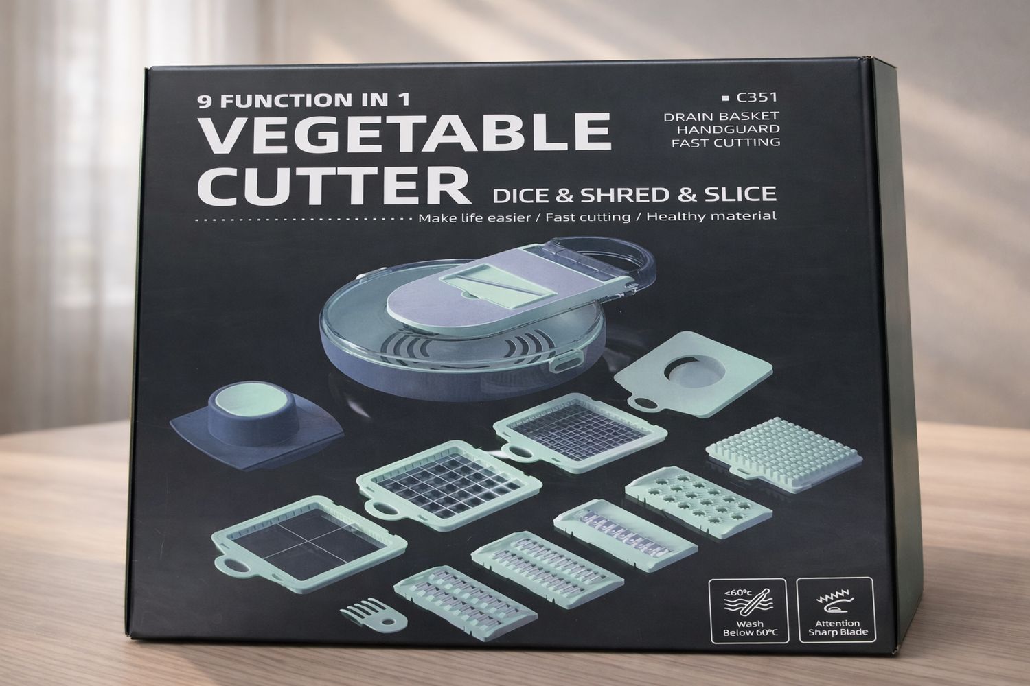 قطاعة خضار 1in 9 ✓