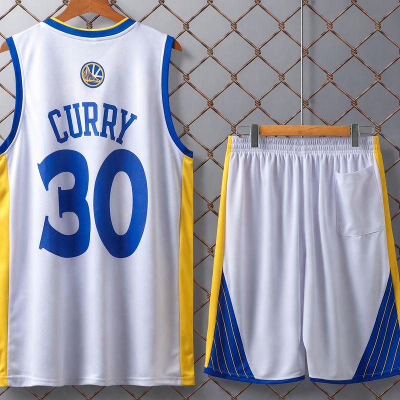 طقم سلة ولادي أبيض Golden State ✓