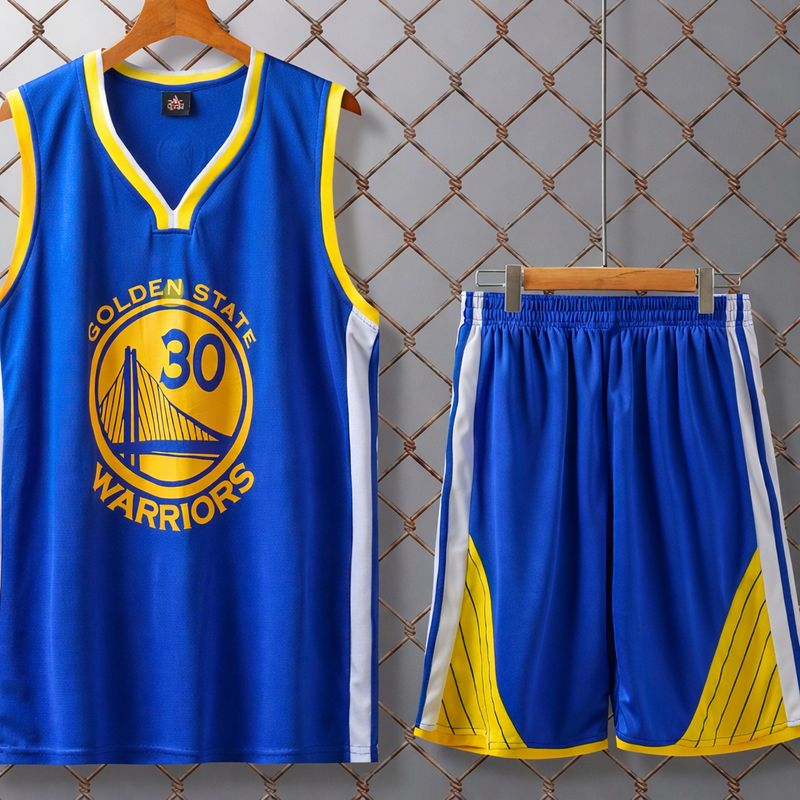 طقم سلة رجالي أزرق Golden State ✓