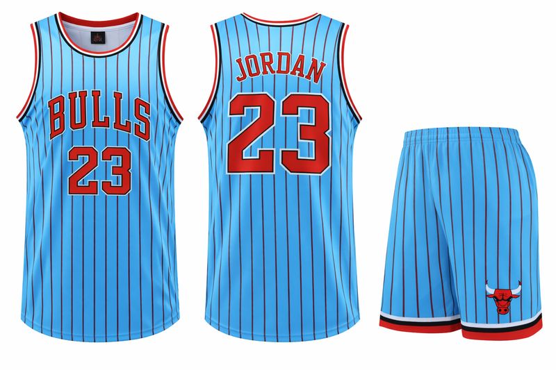 طقم سلة رجالي أزرق مخطط ✓