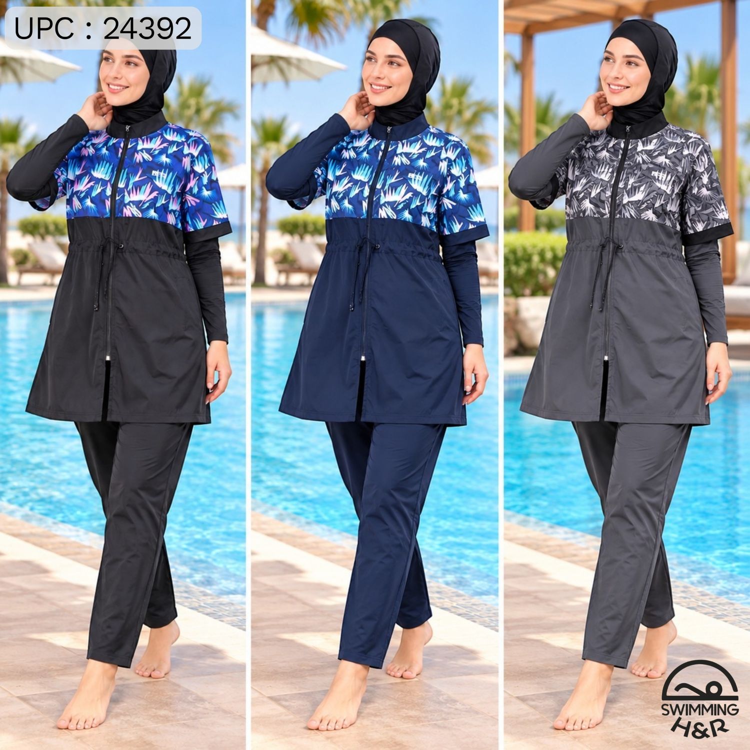 طقم سباحة شرعي  Water proof NEW  SW104 *