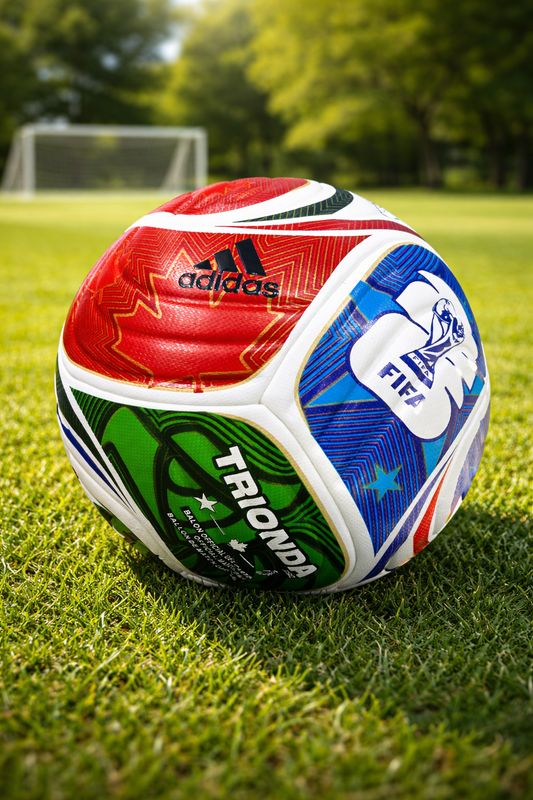 كرة Adidas كأس العالم 2026 أحمر بأزرق