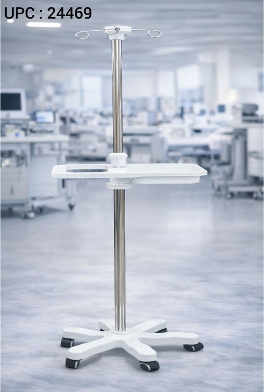 ستاند المحاليل الطبي متحرك مع صينية ✓