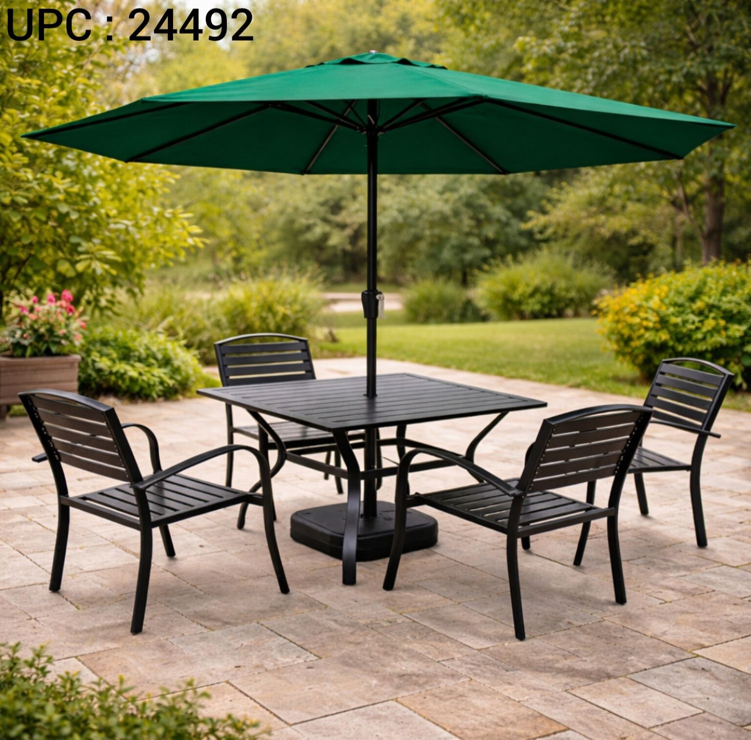 طقم طاولة حدائق مع مظلة ✓