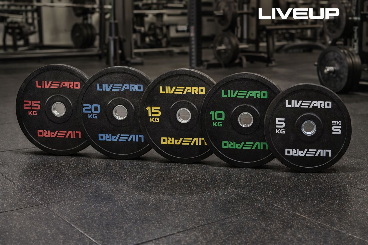 أقراص أوزان مطاطية LIVE UP - 5kg ✓