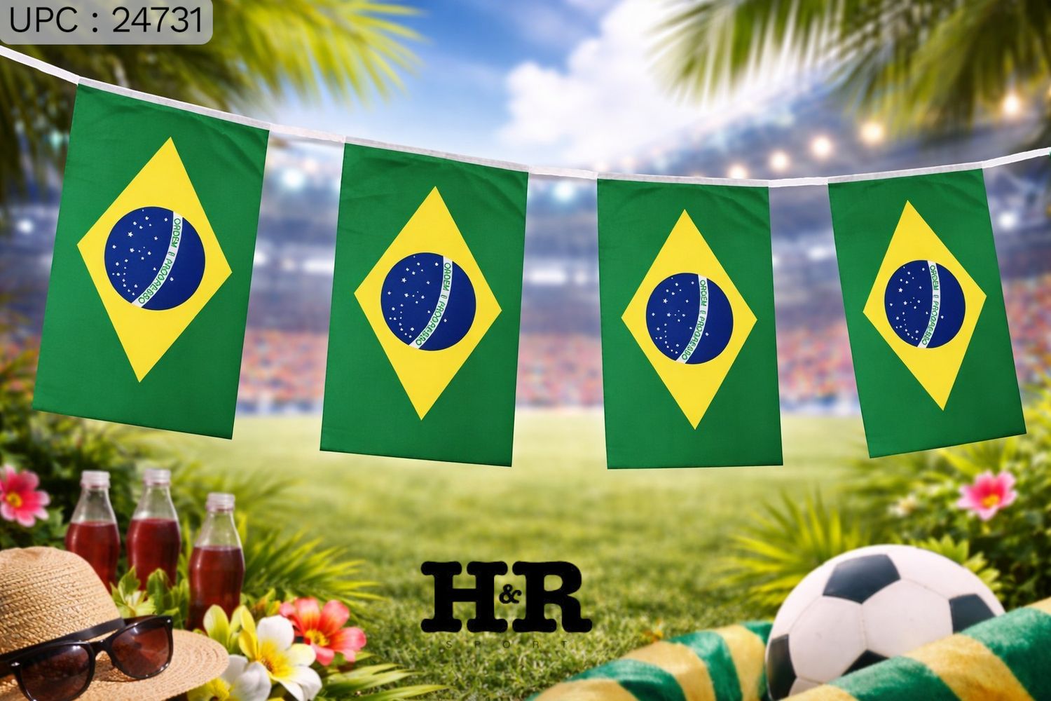 راية بعلم البرازيل ✓