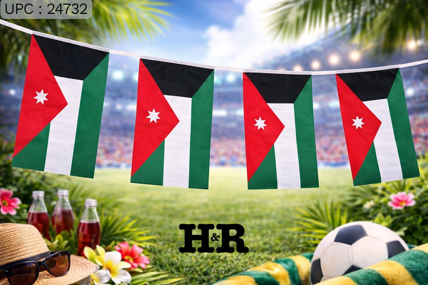 راية بعلم الأردن ✓