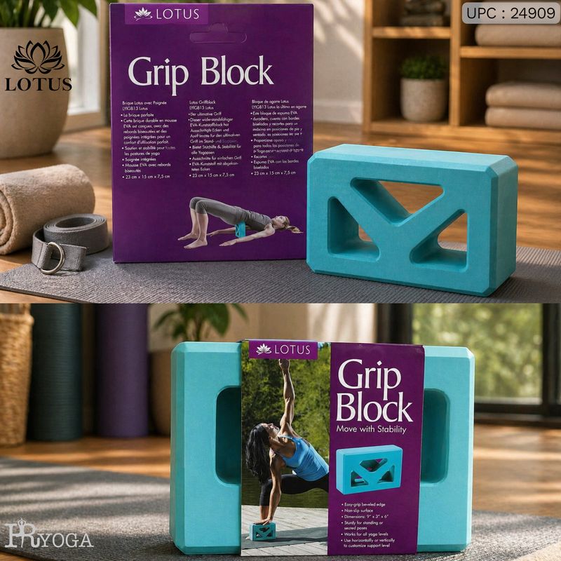 بلوك يوجا LOTUS (23CM*15CM*7.5CM) أصلي من الشركة ✓