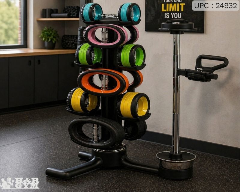 طقم دامبلز مع ستاند NEW ✓
