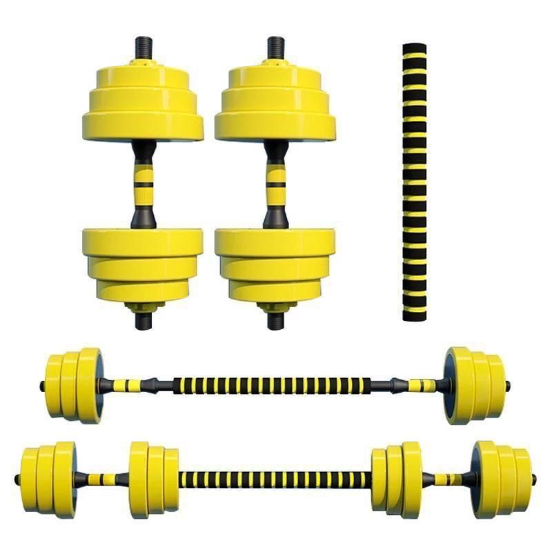 دامبلز ربر مع وصلة بار 25kg ✓