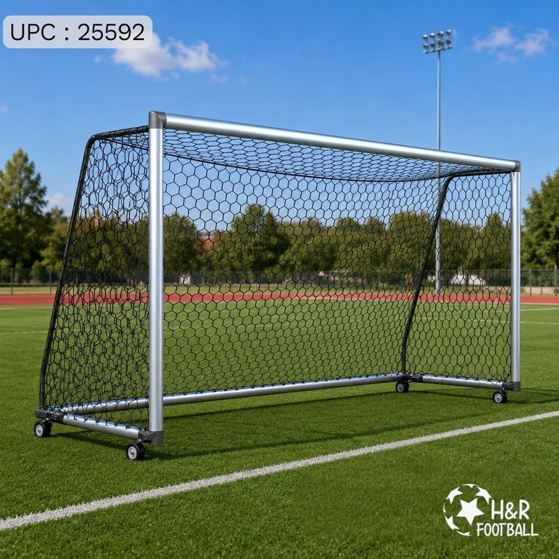 هدف ملعب حديد مع عجال بالزوج (11) (7.32M*86M)   XY-ALU732 ✓