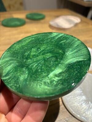 Emerald Green Resin Coasters