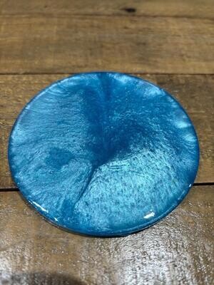 Aqua Blue Resin Coasters