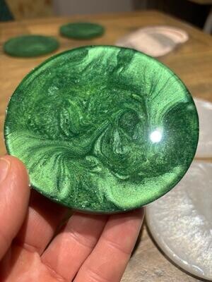 Emerald Green Resin Coasters