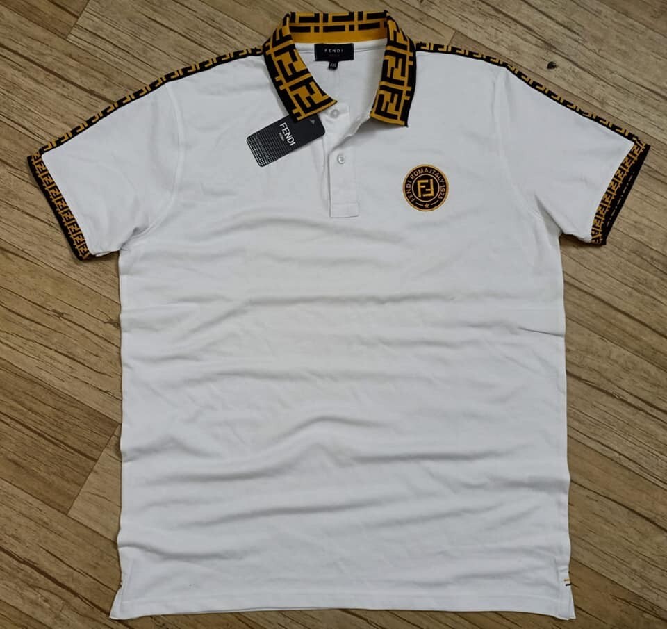Premium polo T-shirt White color F-002