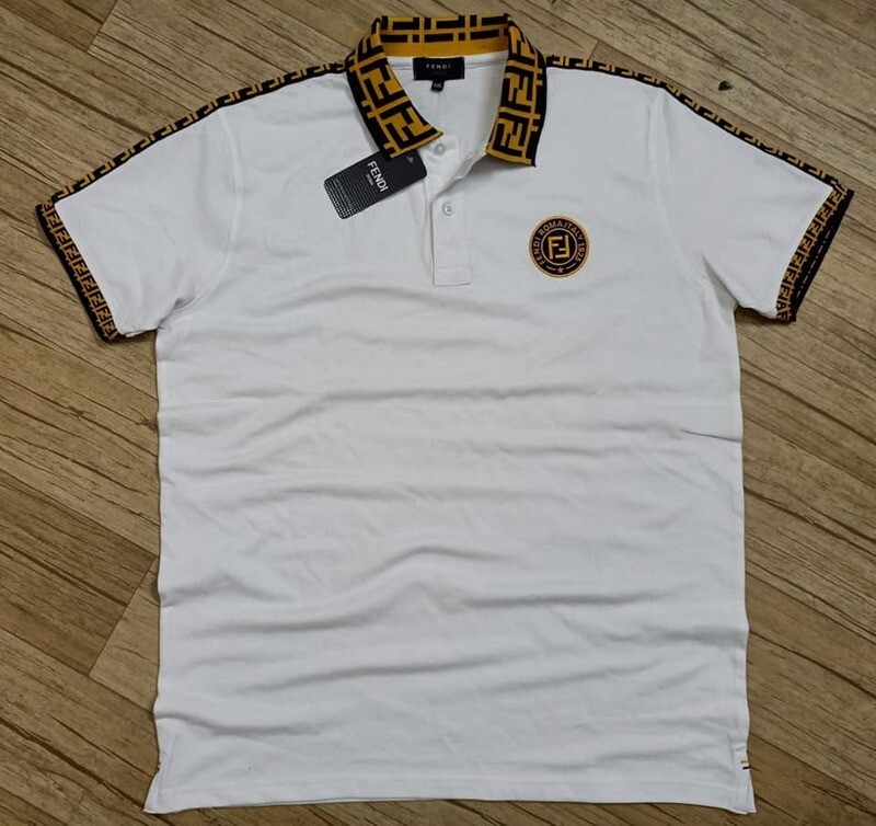 Premium polo T-shirt White color F-002