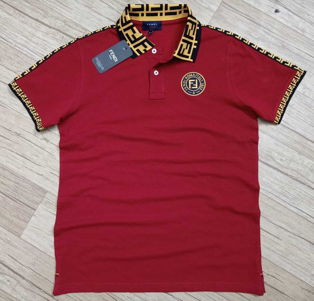 Premium polo T-shirt Maroon color F-001