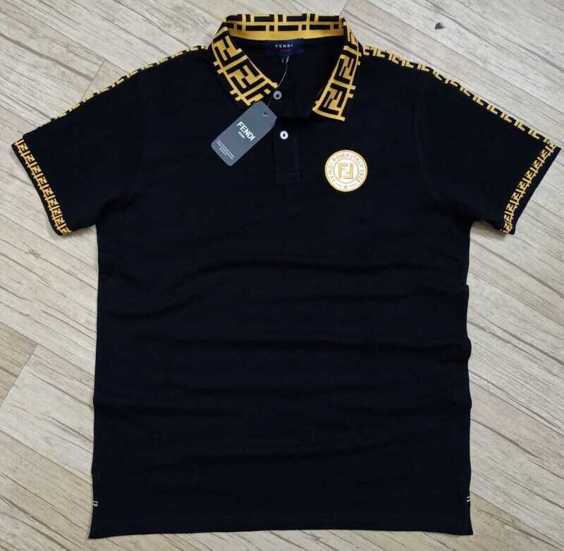 Premium polo T-shirt Black color F-003