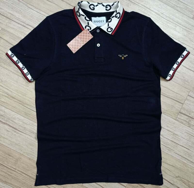 Premium polo T-shirt Black color G-002