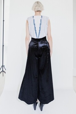 Straight Leg Velvet Trousers