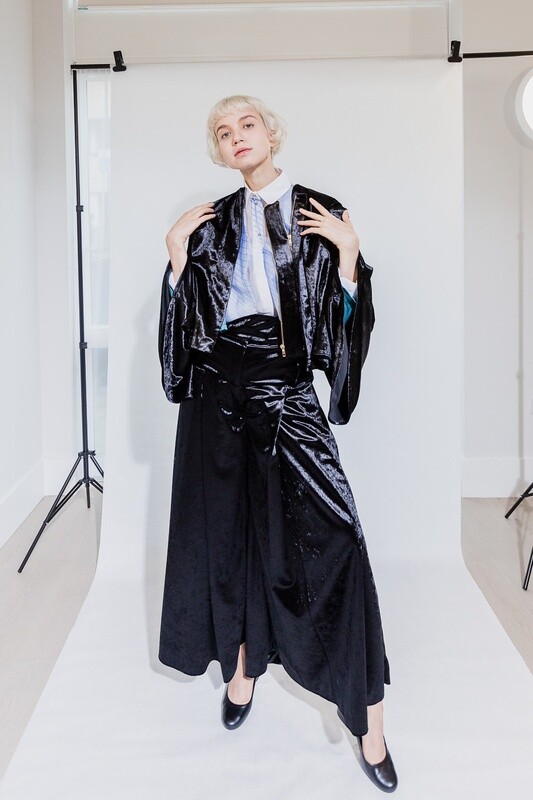 Double Zip Trumpet Sleeve Jacket