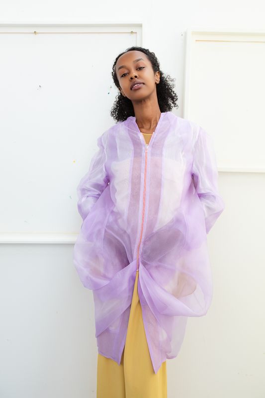 Funky Origami Organza Summer Coat
