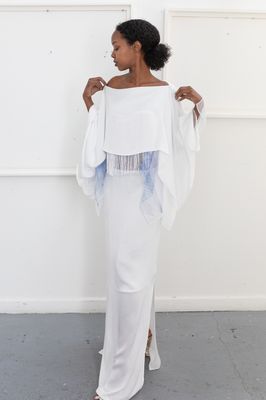 Luna Long Layered Dress with Tassel