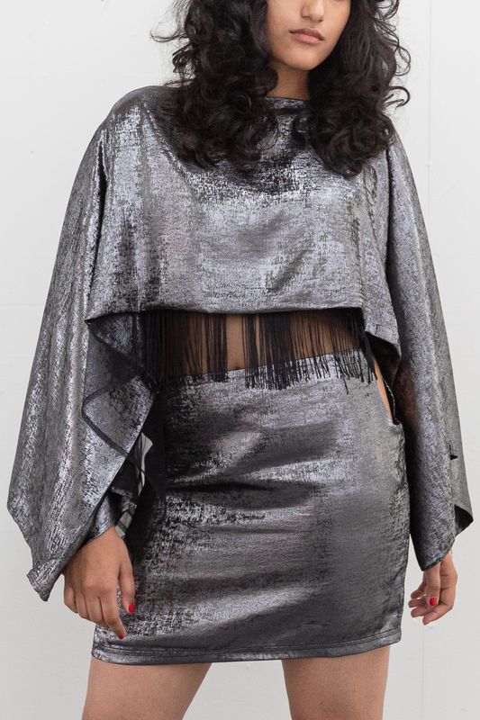 Luna Short Layered Dress with Tassel