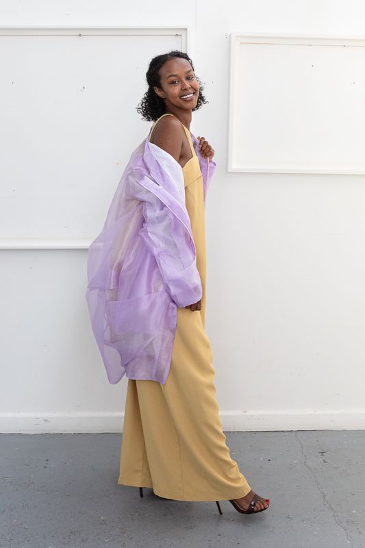Funky Origami Organza Summer Coat