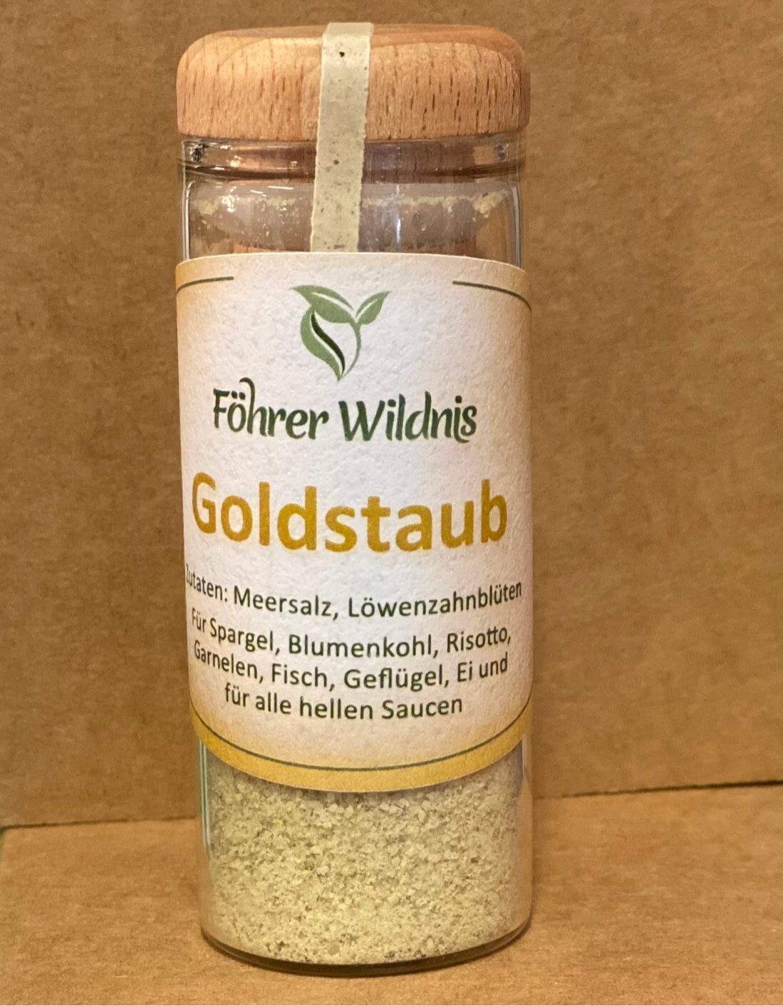 Föhrer Goldstaub - Meersalz mit Löwenzahnblüten 40 g Föhrer Goldstaub - Meersalz mit Löwenzahnblüten 40 g