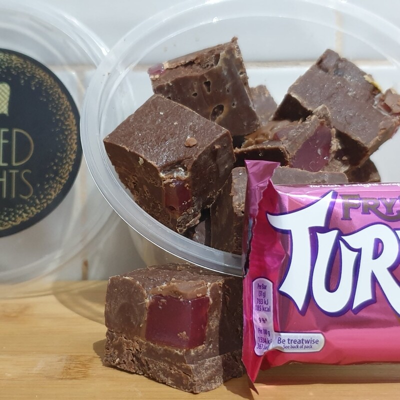 Turkish delight chocolate fudge squares