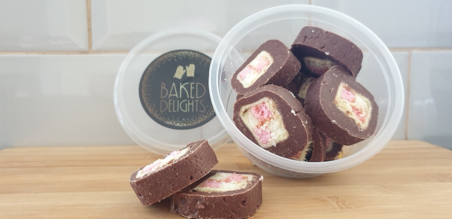 Batternburg filled fudge