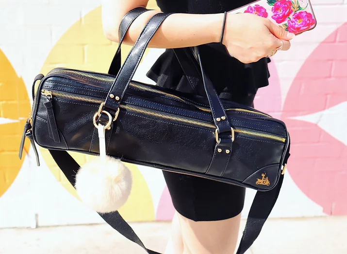 時尚長笛包(黑 原木)