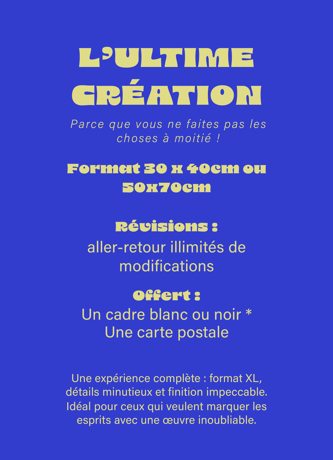 L&#39;ULTIME CRÉATION