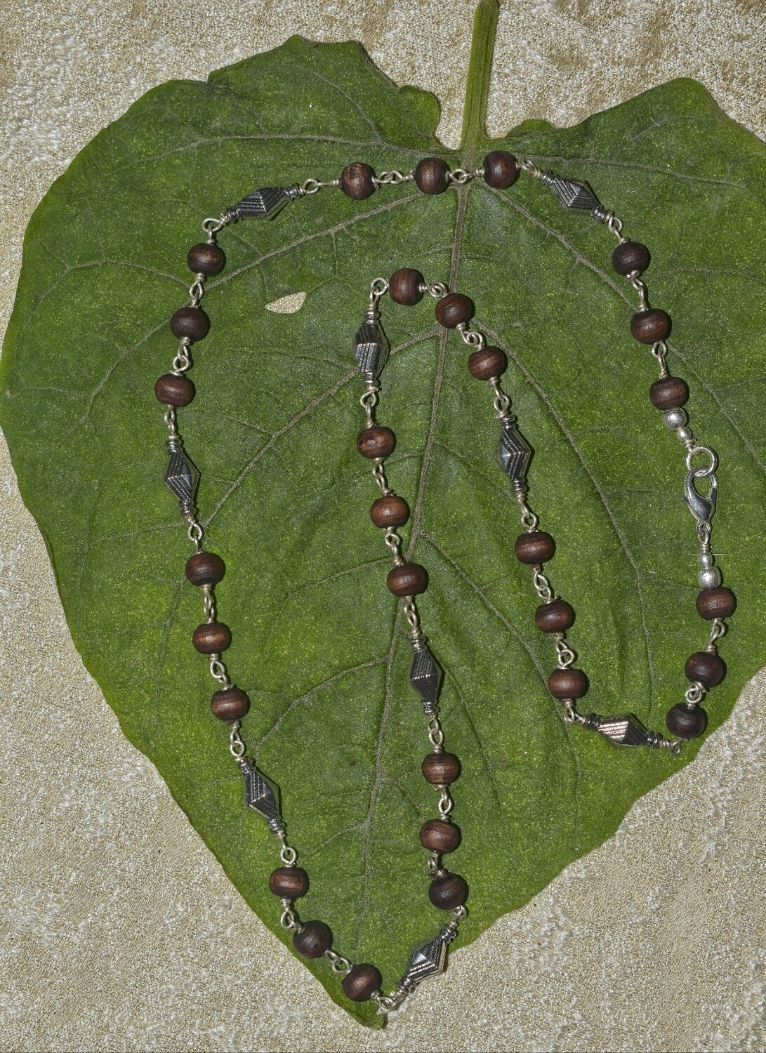 Classy Silver Tulasi Necklace