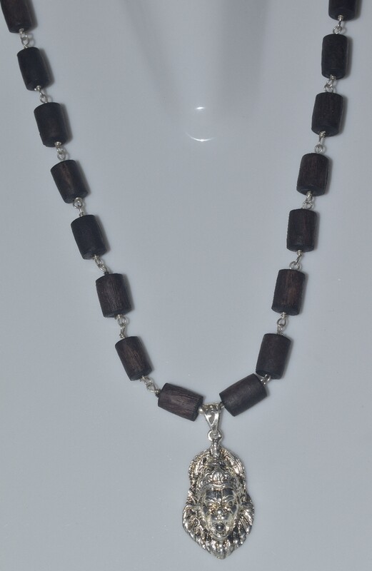 Simha Silver Pendant Tulasi Necklace