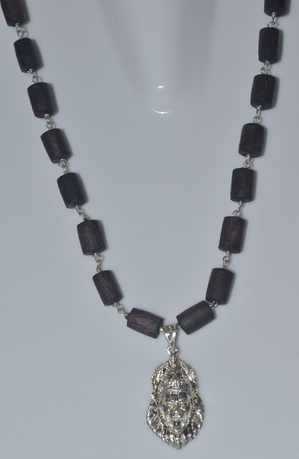 Simha Silver Pendant Tulasi Necklace