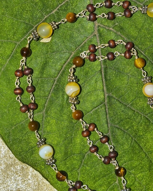Classic Tiger Multistrand Tulasi Necklace