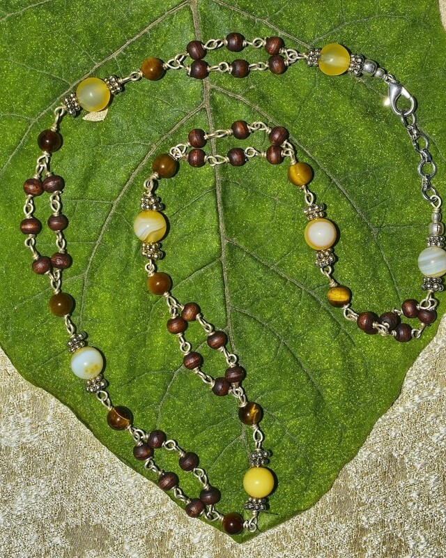 Classic Tiger Multistrand Tulasi Necklace