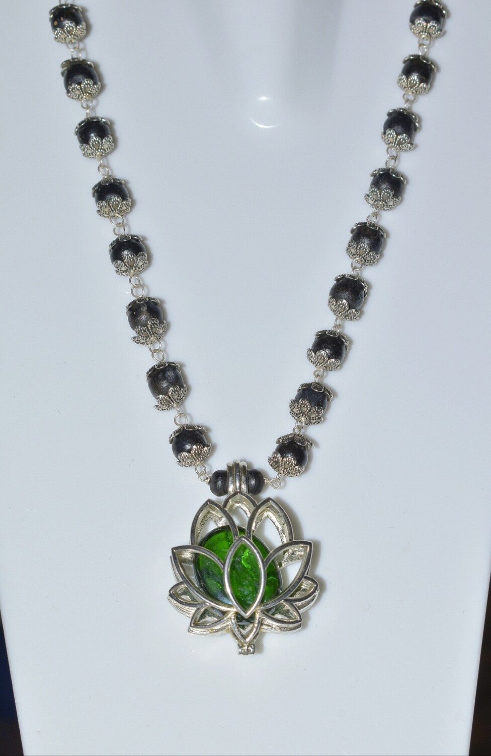 Big Lotus Flower Pendant Tulasi Mala