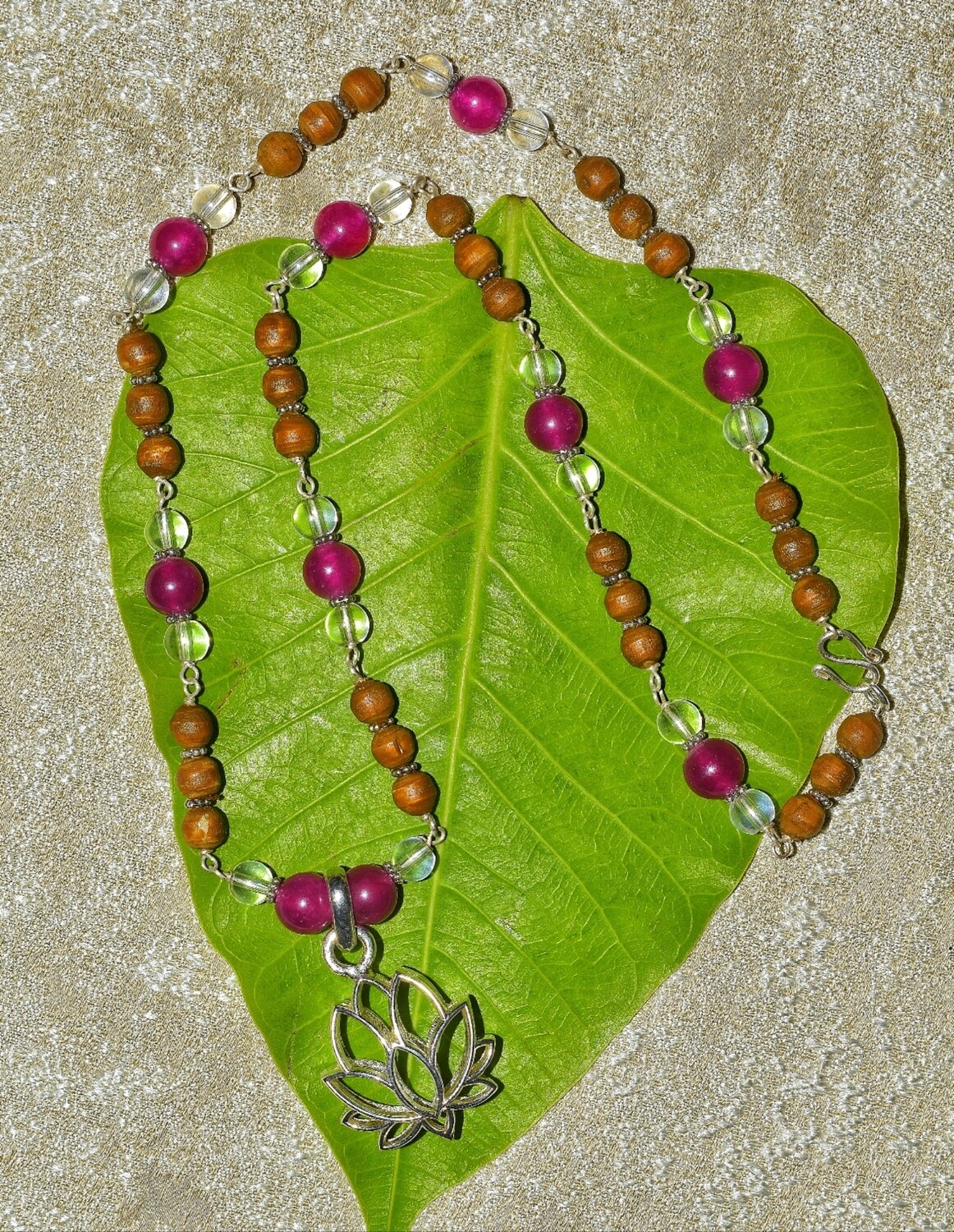 Lotus Flower Pendant Tulasi Mala
