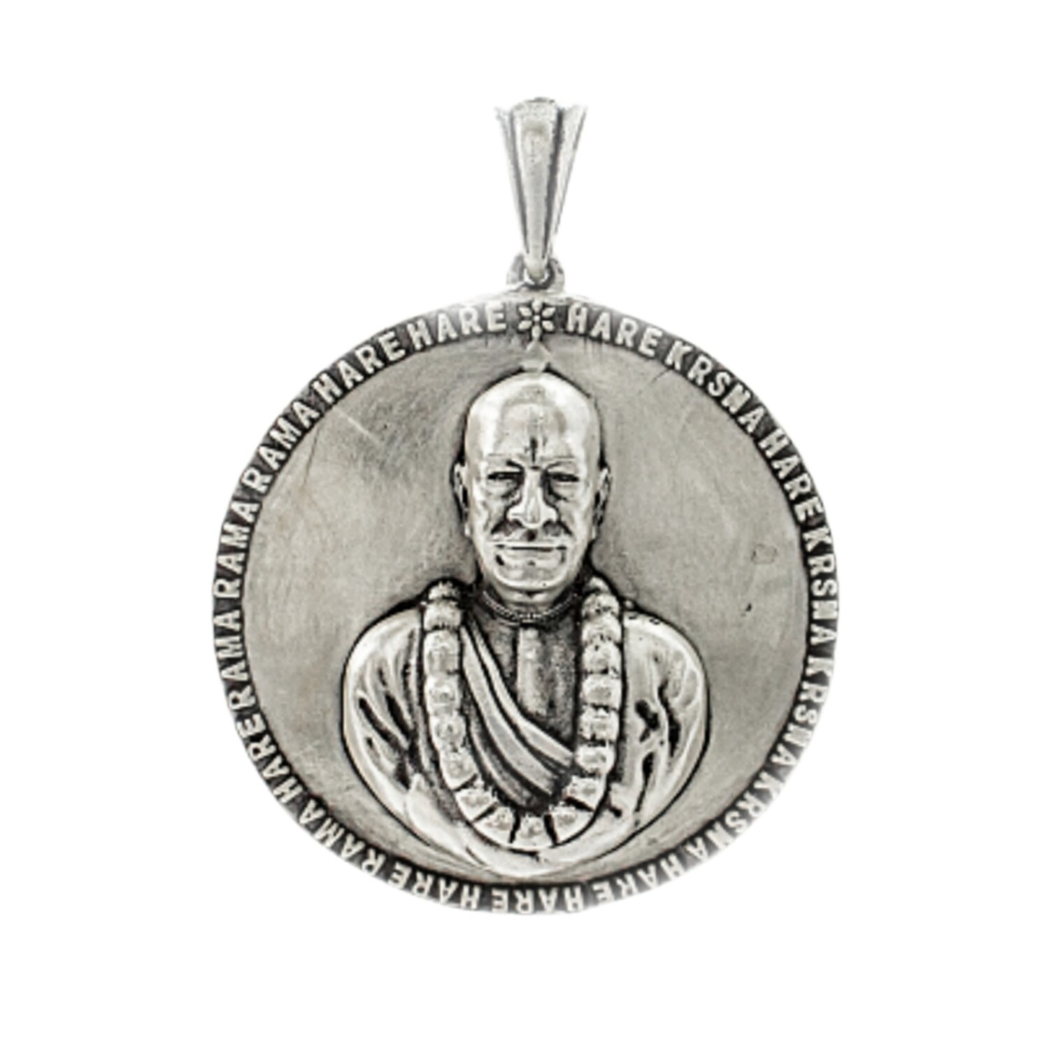 Prabhupada Big Silver Pendant 