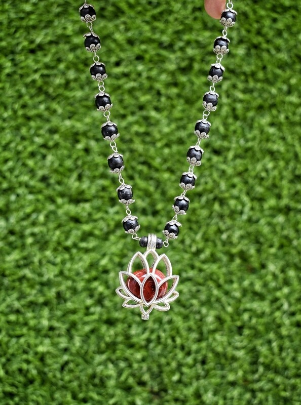 Red Lotus Flower Mala