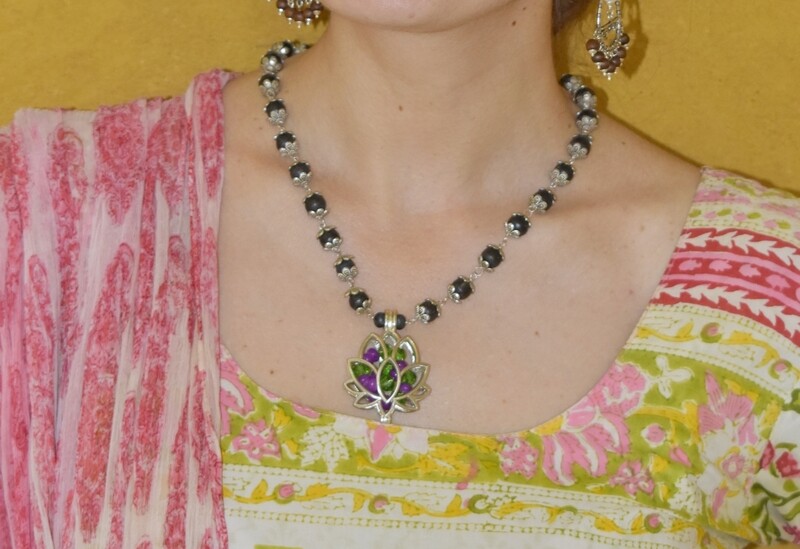 Green Lotus Flower Mala
